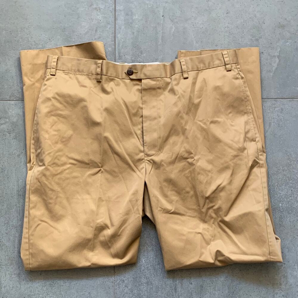 Orvis Chino Pants Mens‎ 40W 32L Khaki Tan Good Straight Leg Cotton Twill